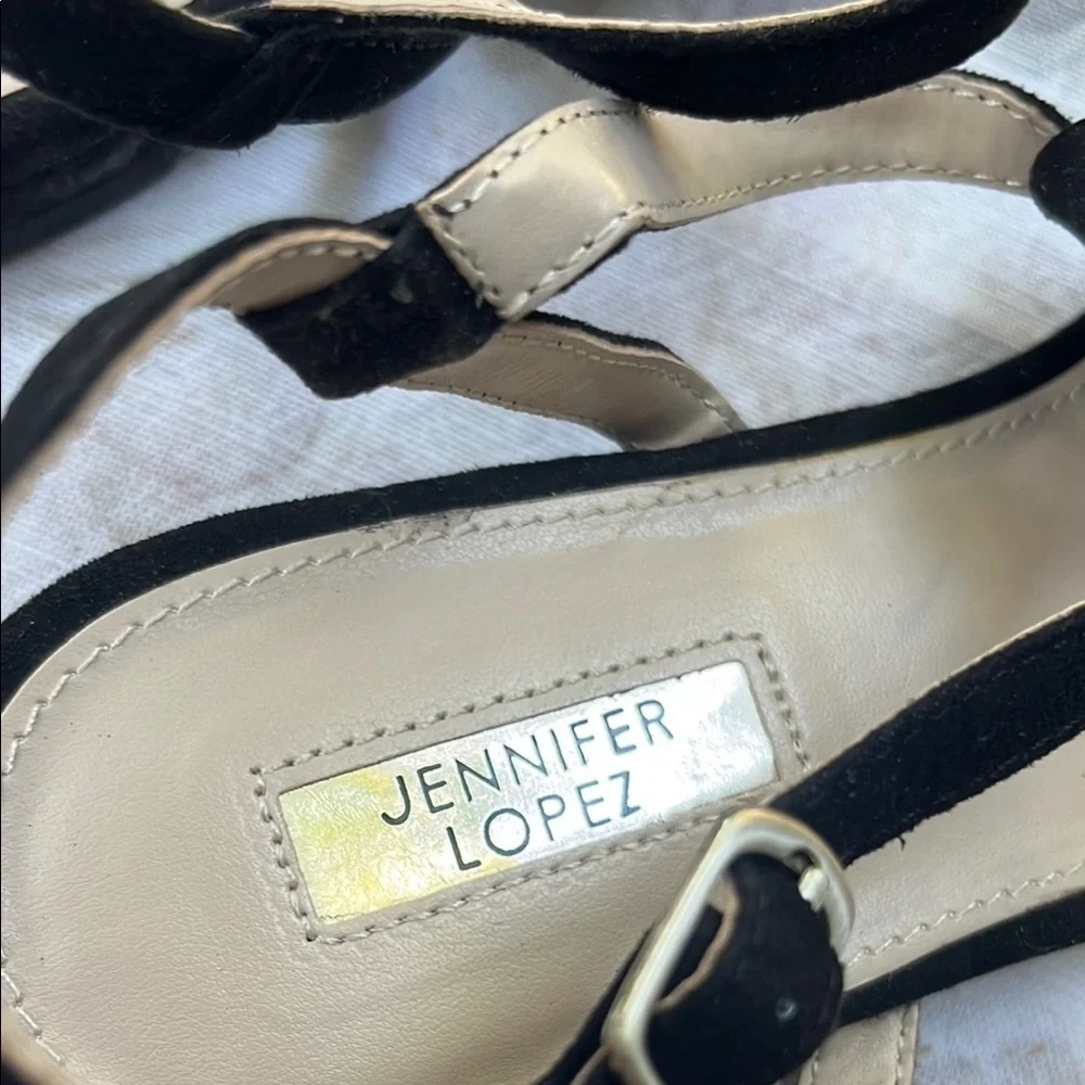 Jennifer Lopez Black Strappy Sandals - Picture 7 of 11
